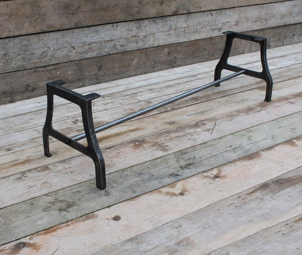 Coffee Table End Frame ABBOT 1 Rod Cast Antique Iron 406mm x 457mm