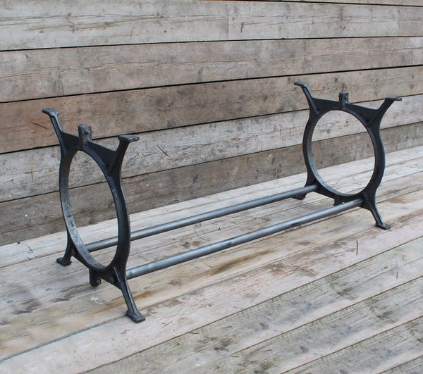 Dining Table End Frame BAMFORD 2 Rods HEAVY Cast 680mm x 680mm