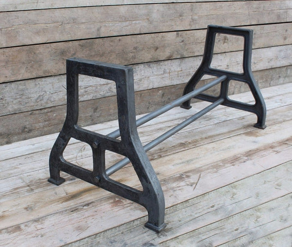 Dining Table End Frame DANSOM 2 rods 700mm x 720mm Cast Iron