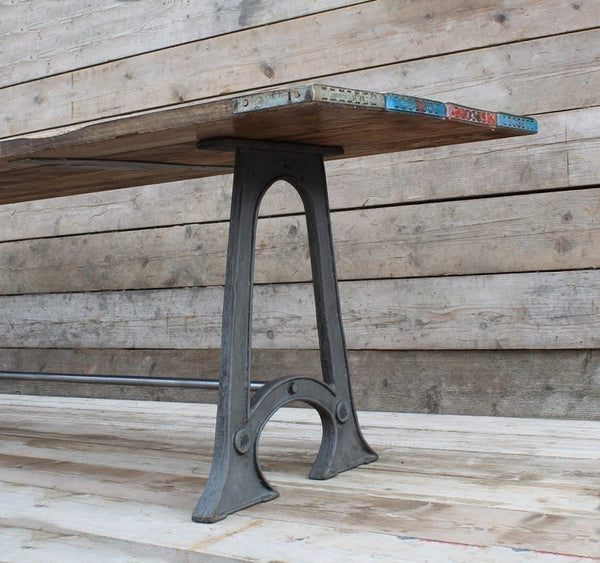 Dining Table End Frame HEAVY AXDANE Double Cast Iron 760mm