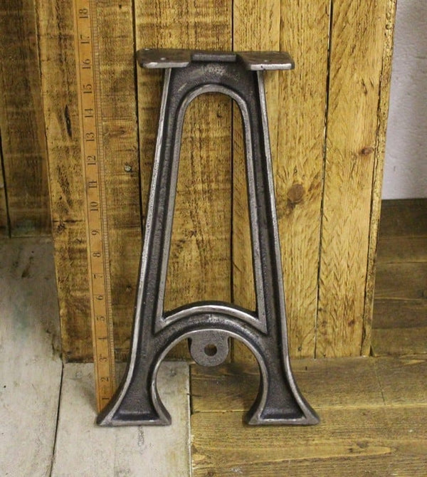Bench End Frame AXDANE 1 Rod Hole Cast Antique Iron 400mm x 230mm