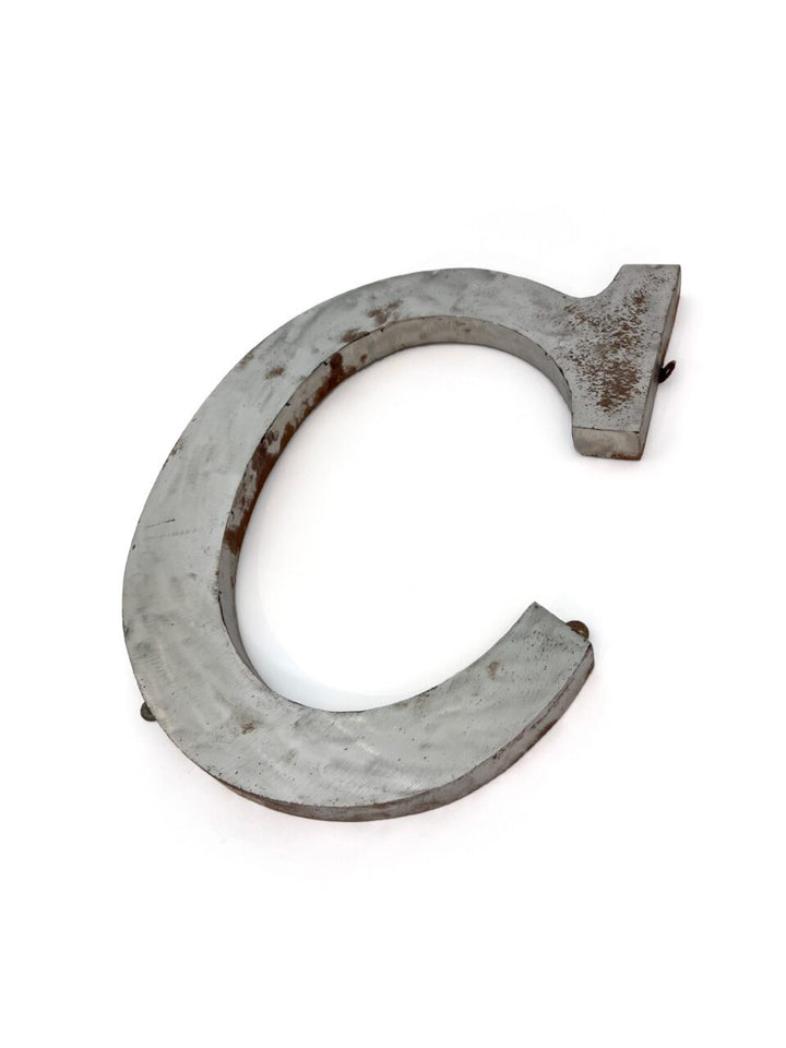 Wall Mounted Letter 'C' Antique Finish 400mm 16" High