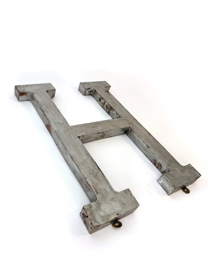 Wall Mounted Letter 'H' Antique Finish 400mm 16" High