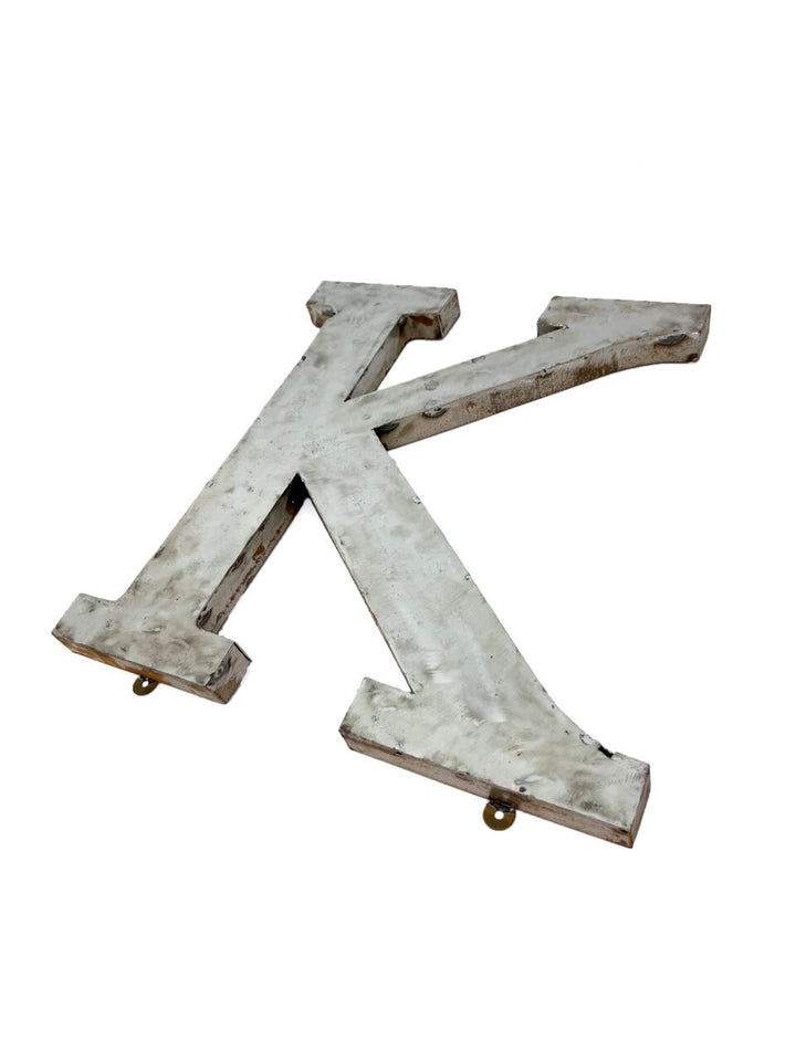 Wall Mounted Letter 'K' Antique Finish 400mm 16" High