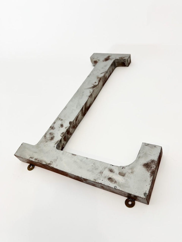 Wall Mounted Letter 'L' Antique Finish 400mm 16" High