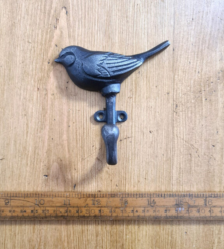 Coat Hook Single WREN Cast Antique Iron 95mm