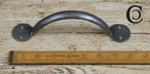 49.082.HFA.200 Pull Handle Round End 2 Hole Antique Iron 200mm 8