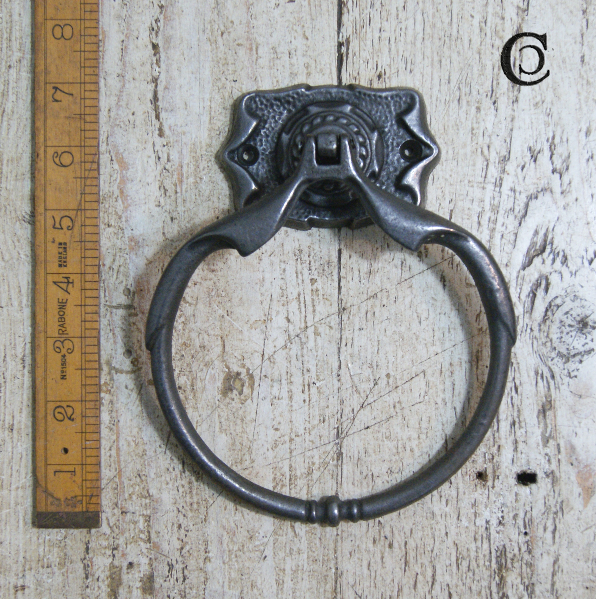 Cast Iron Ornate Towel Ring Brown 0170-11603 