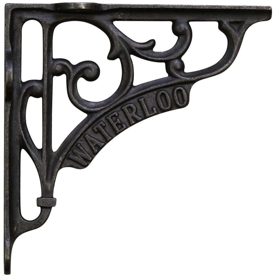 Antique style cast metal Waterloo wall shelf bracket