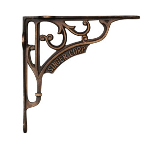 Singer Corp shelf bracket in antique copper